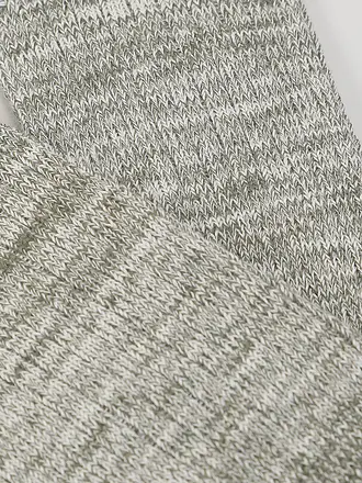 NUDIE JEANS | Chaussettes RASMUSSON vert / beige | hellgrau
